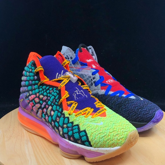 Nike Lebron 17 XVII What The WTW Multi Color - Picture 4 of 8
